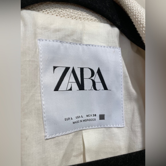 Zara Women's Cream Coat Jacket Lightweight, Large - Picture 8 of 9